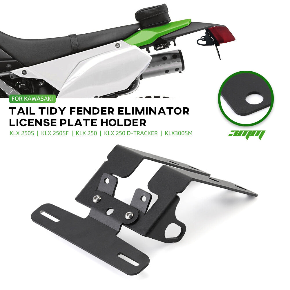 Fender Eliminator License Plate Holder for Kawasaki KLX 250S/SF (2006–2018)