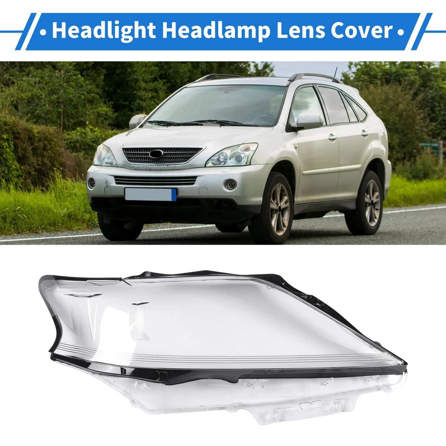 1 Pcs Headlight Lens Cover for Lexus RX350/RX450/RX270 (2012–2015)