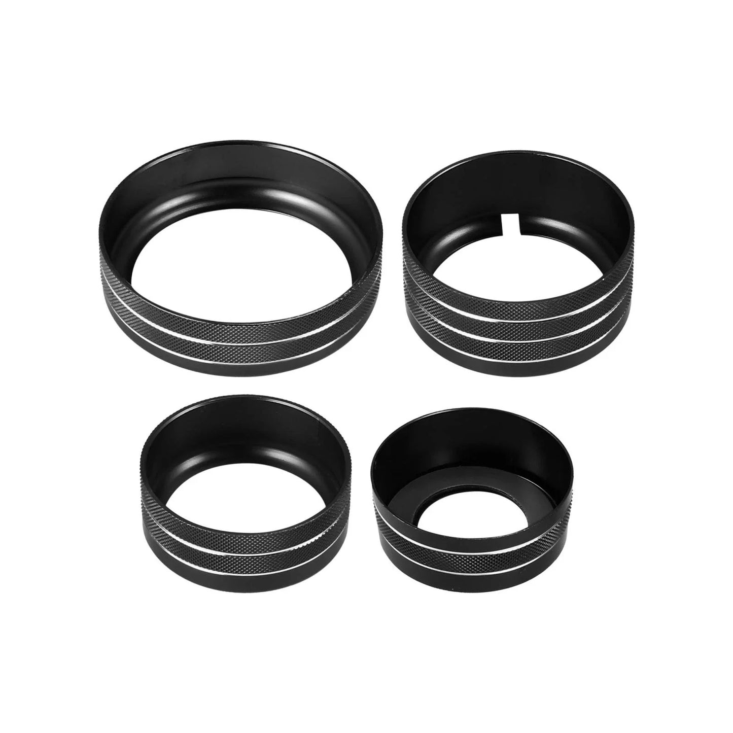 8 x Black AC Radio Switch Knob Covers for Chevy Silverado, GMC Sierra (2014-2018)