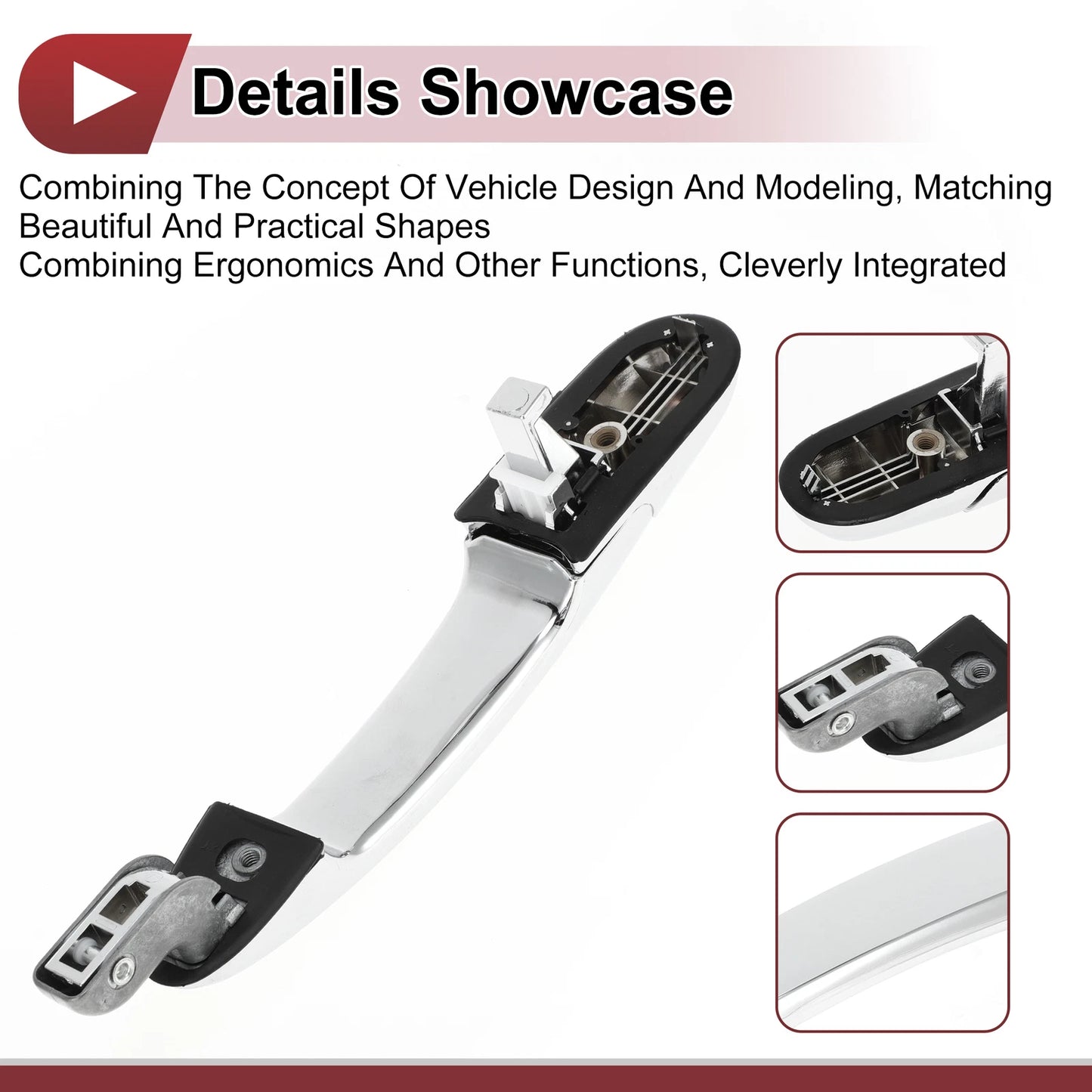 Car Door Handle Grip for Hyundai Tucson (2016–2023) No. 836502E010 Silver Tone