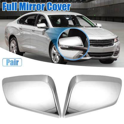 Pair Chrome Plated Half Mirror Covers for Chevrolet Impala (2014–2020)