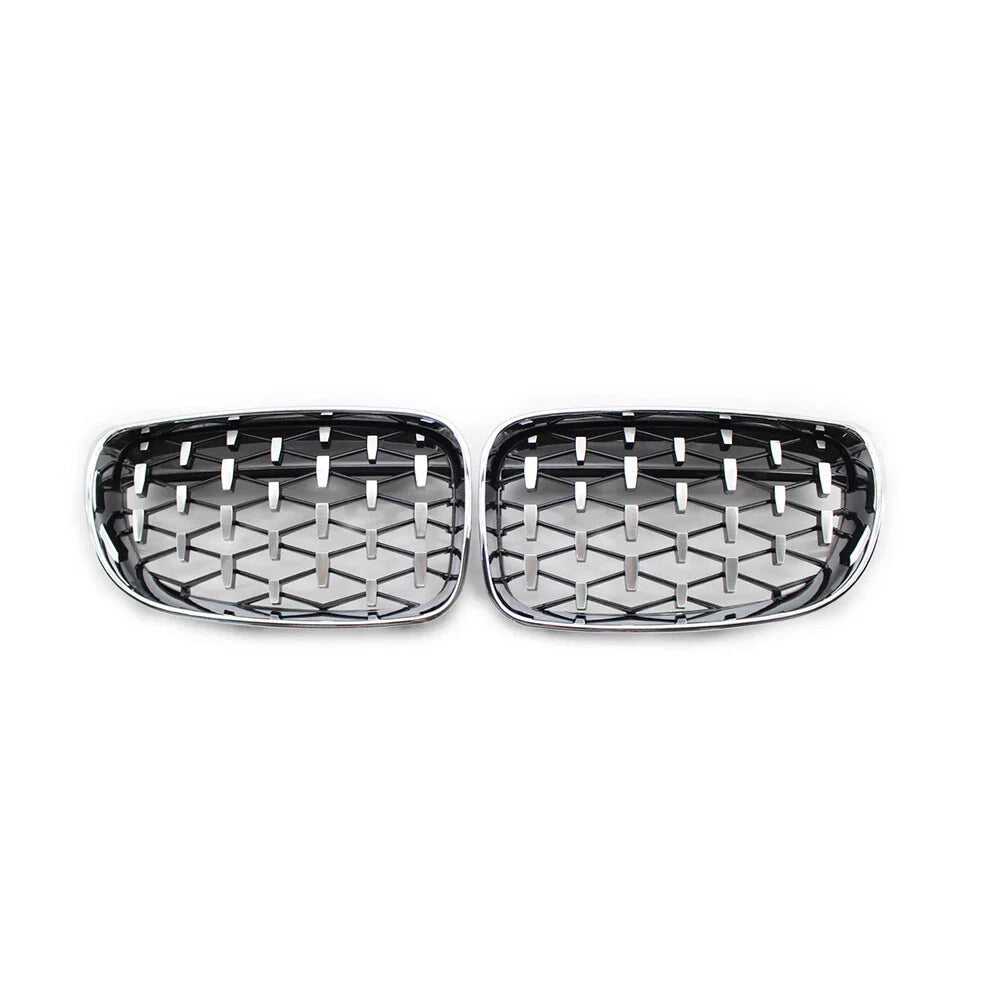 Chrome Black Diamond Front Kidney Grill for BMW 1 Series (2004-2013)