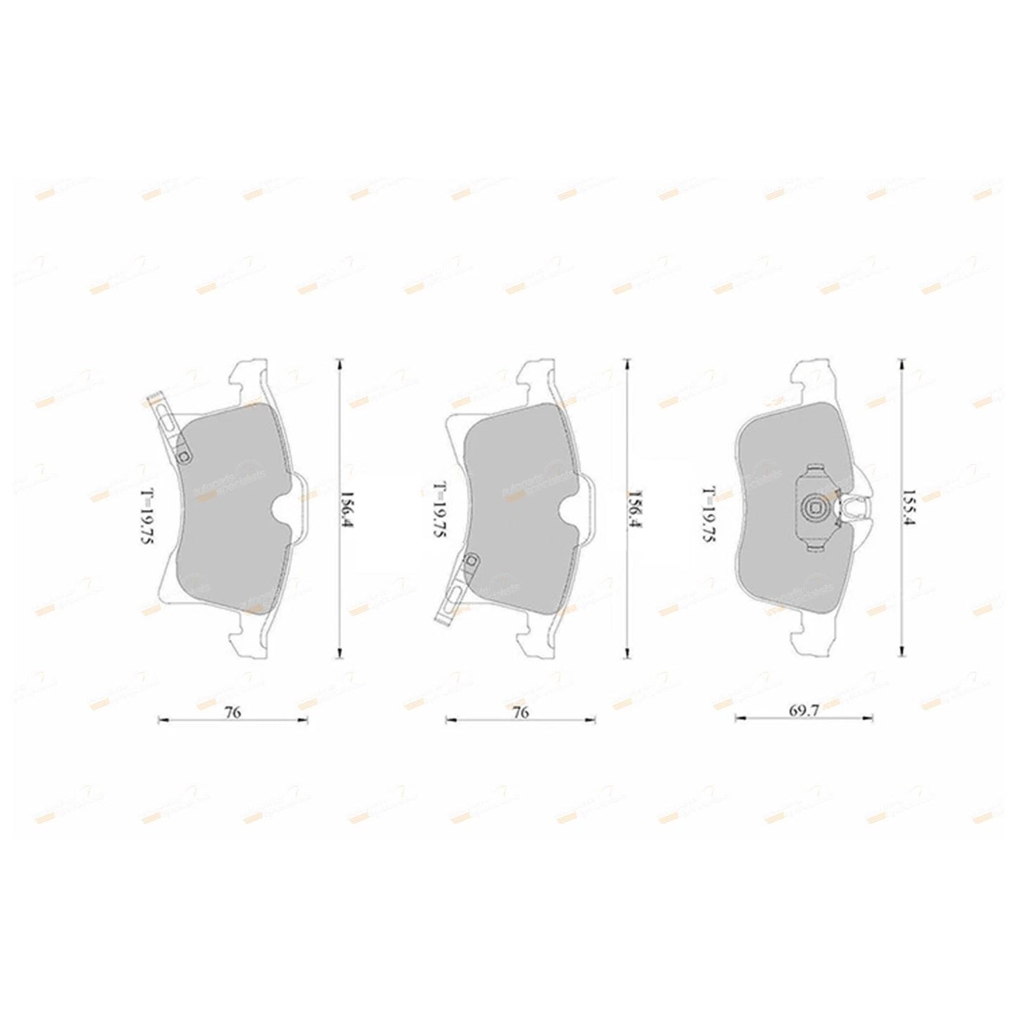 Set of 4 Front Disc Brake Pads for Holden Astra AH TS & Combo XC (1998–2010)