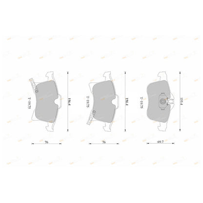 Set of 4 Front Disc Brake Pads for Holden Astra AH TS & Combo XC (1998–2010)