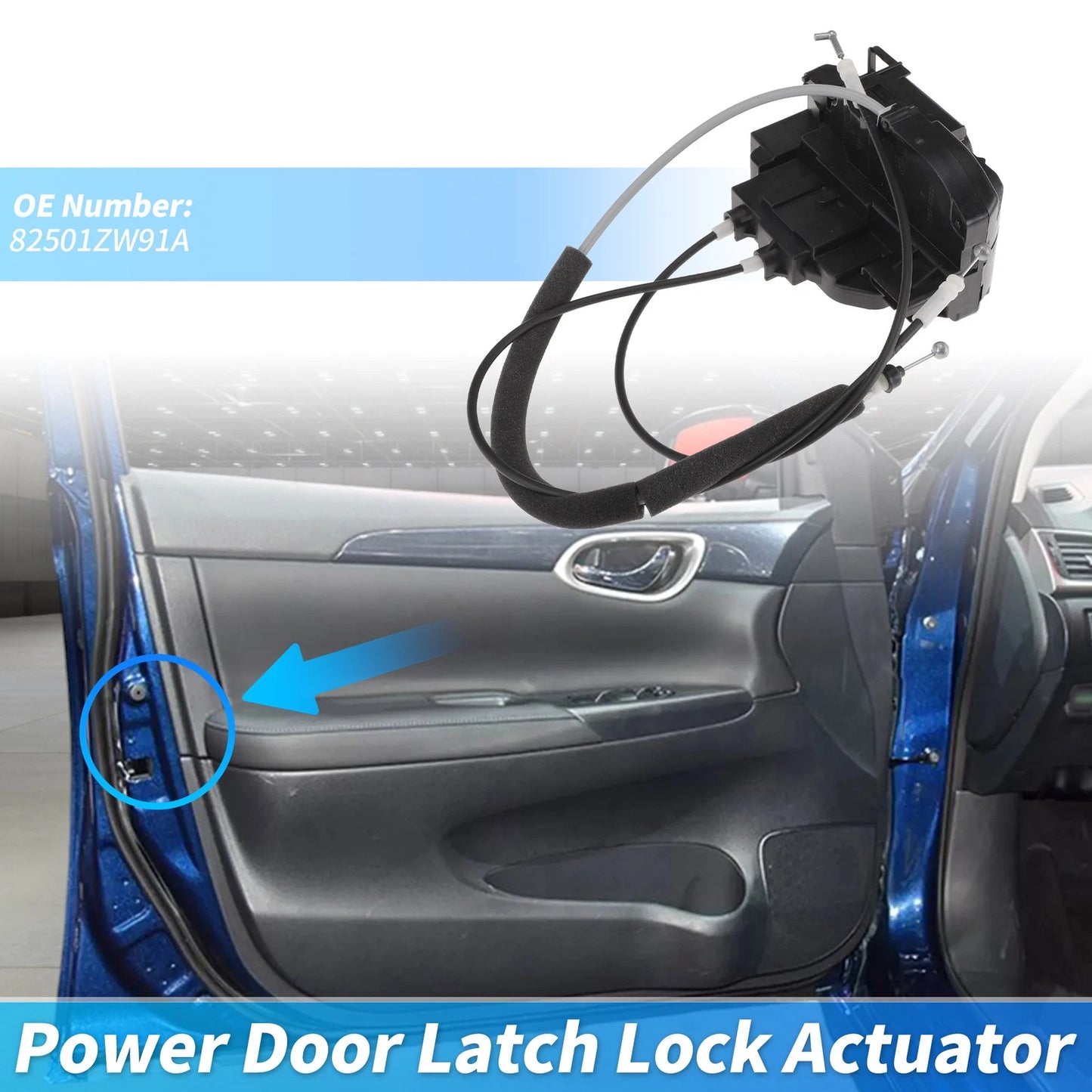 82501ZW91A Rear Left Power Door Lock Actuator for Nissan Tiida (2007–2013)