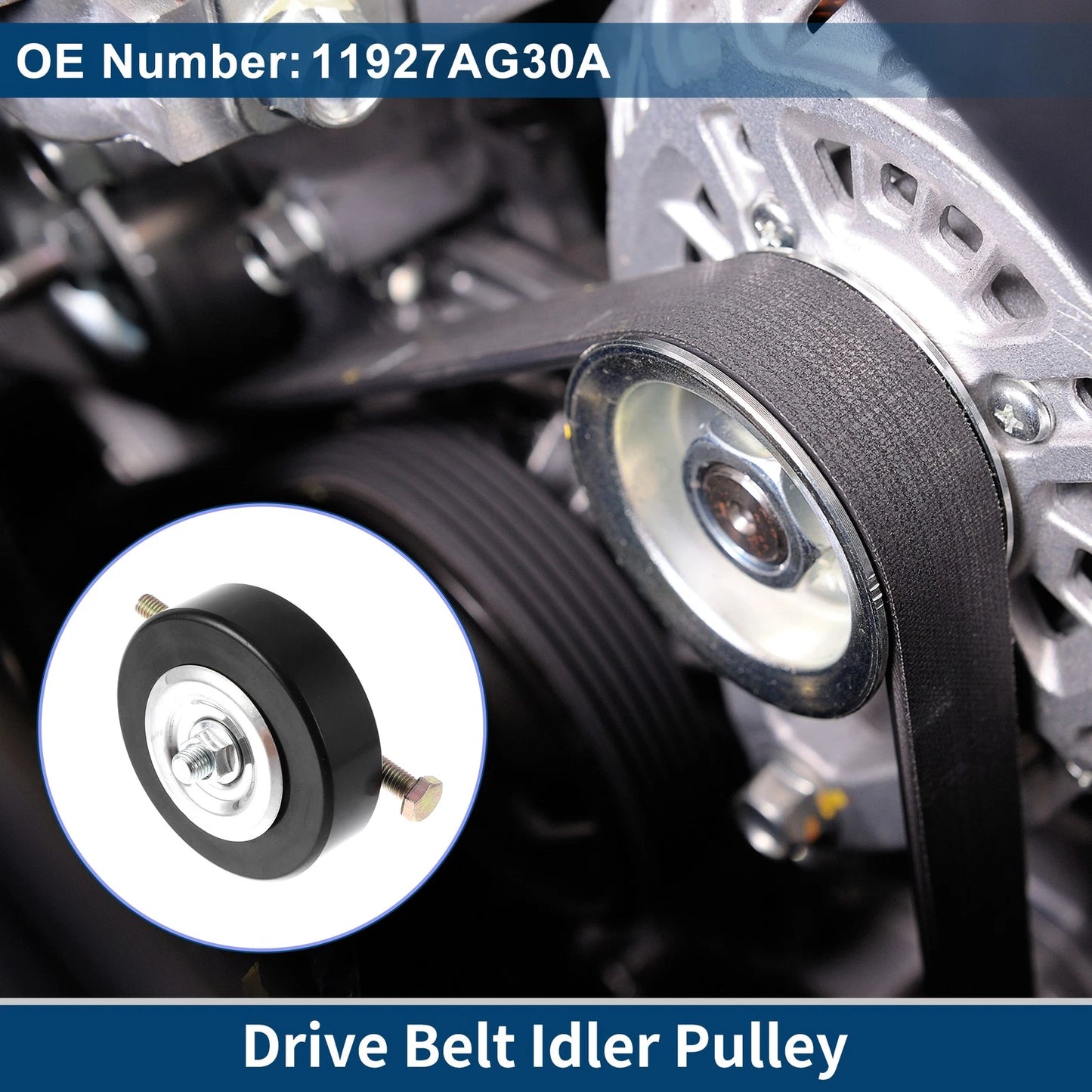 Drive Belt Idler Pulley for Nissan Pathfinder (2001–2004) No. 11927AG30A