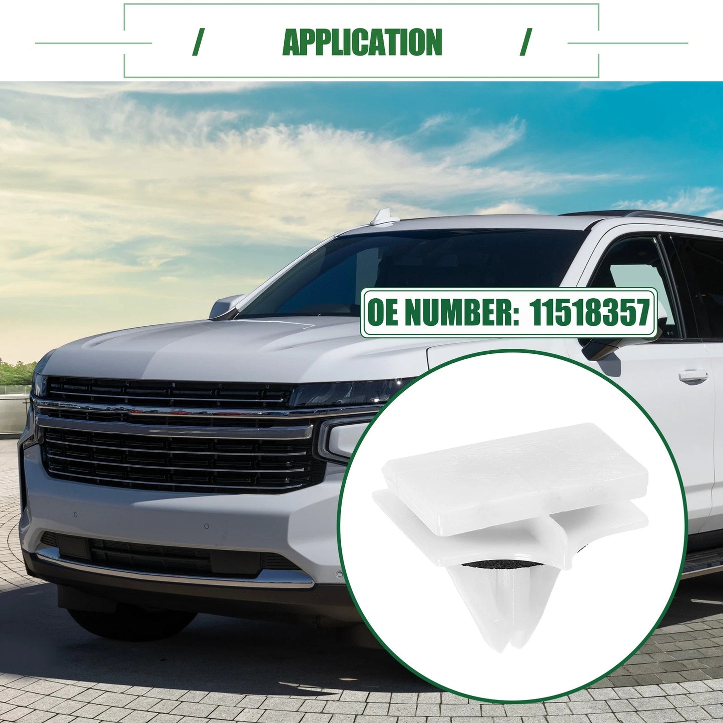 50 Pcs Rocker Panel Clips for Chevrolet Avalanche (2007–2013) No. 11518357