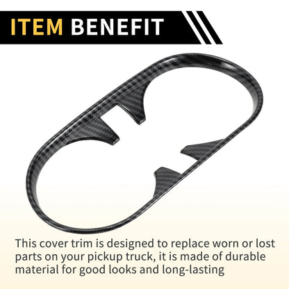 Front Central Cup Holder Cover for Chevy Colorado (2023-2024) Carbon Fiber