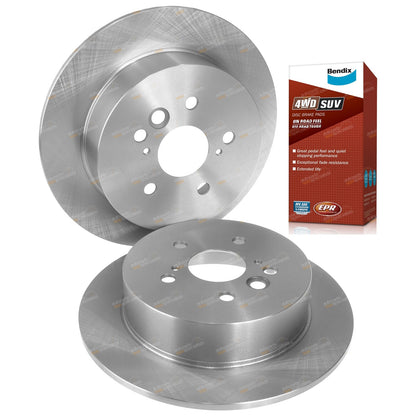 Rear Disc Brake Rotors with Bendix Pads for Toyota RAV4 (2000–2005)