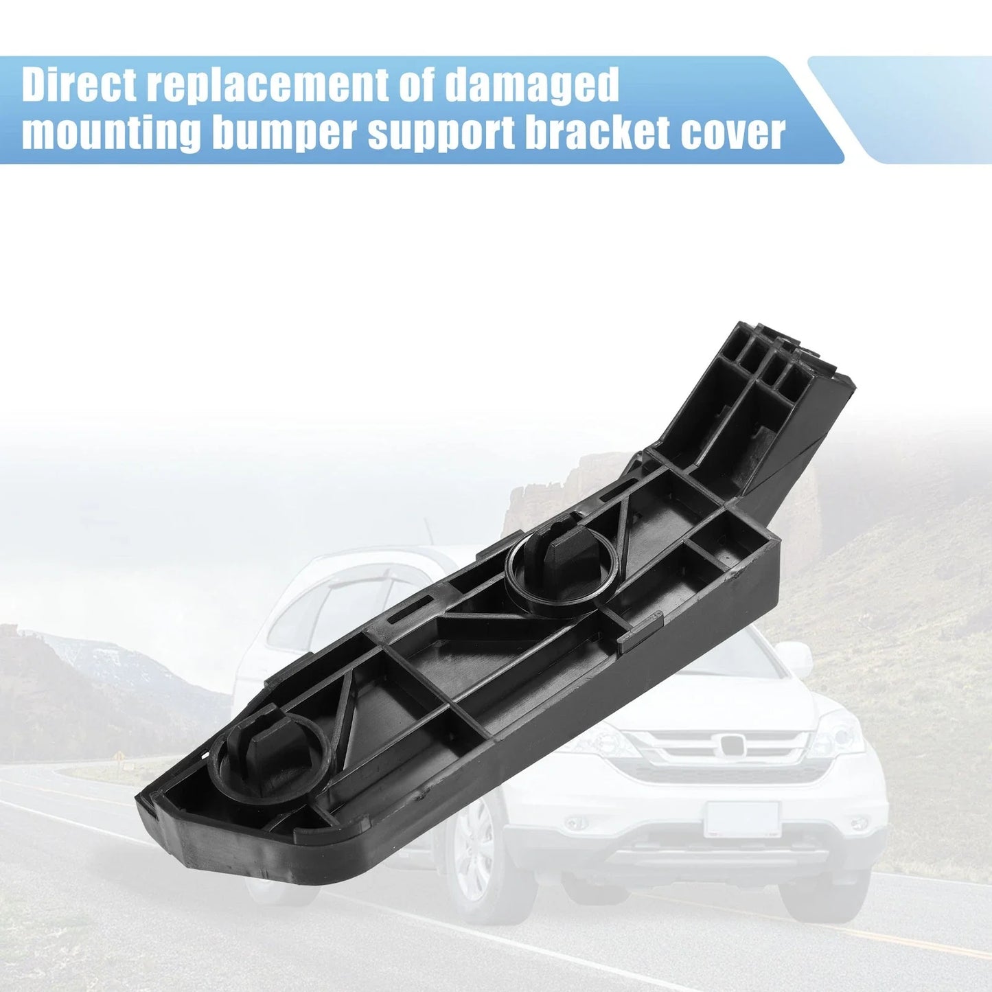 Front Bumper Bracket for Honda CR-V 2007 (2007) - Plastic Black, 2 x Items