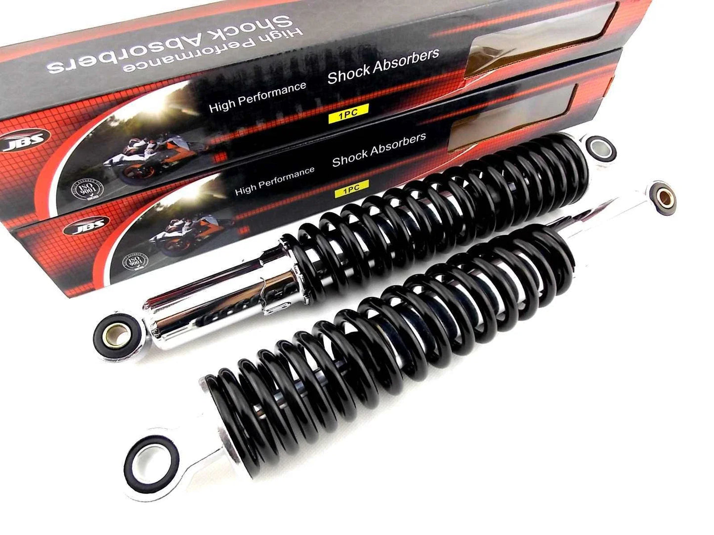 350mm JBS Black/Chrome Rear Shock Absorbers for Kawasaki KZ900