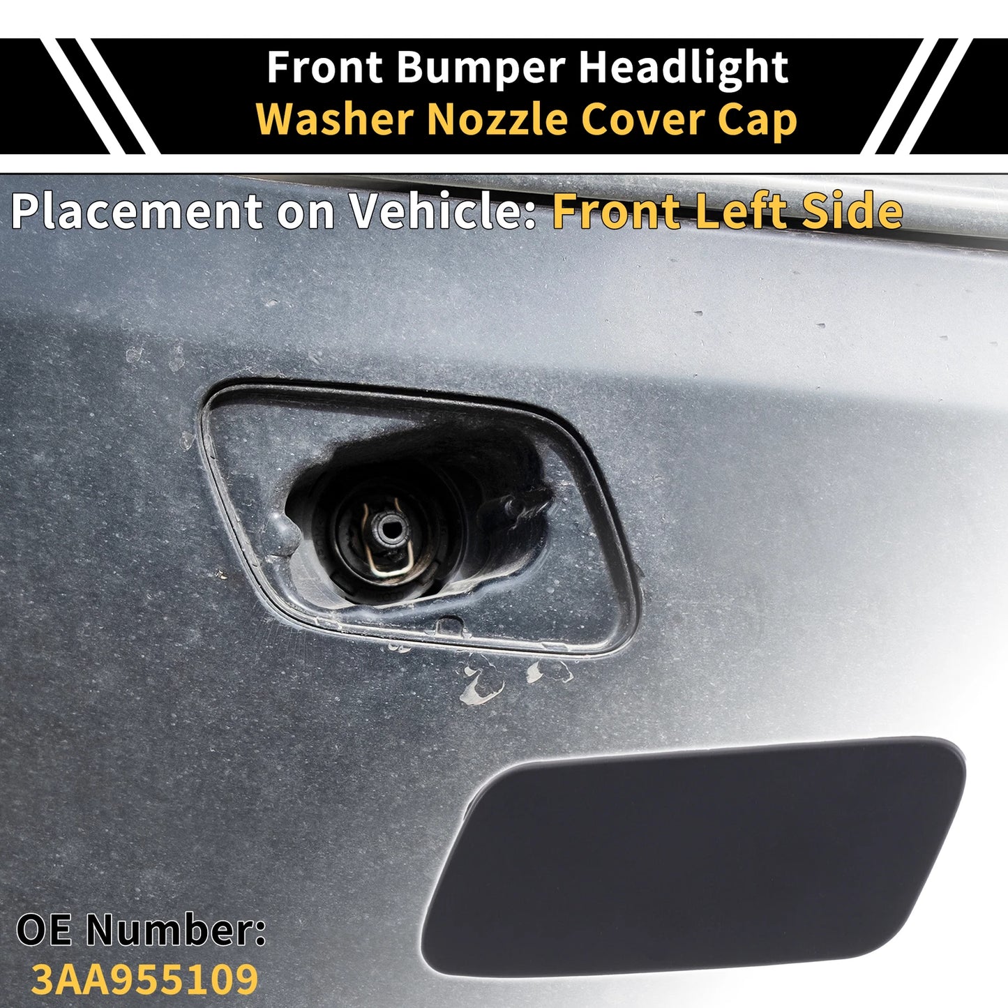 Left Bumper Headlight Washer Nozzle Cover for VW Passat (2010–2015)