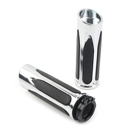 Chrome Handlebar Hand Grips for Harley Touring Road Electra Glide Softail (N/A)