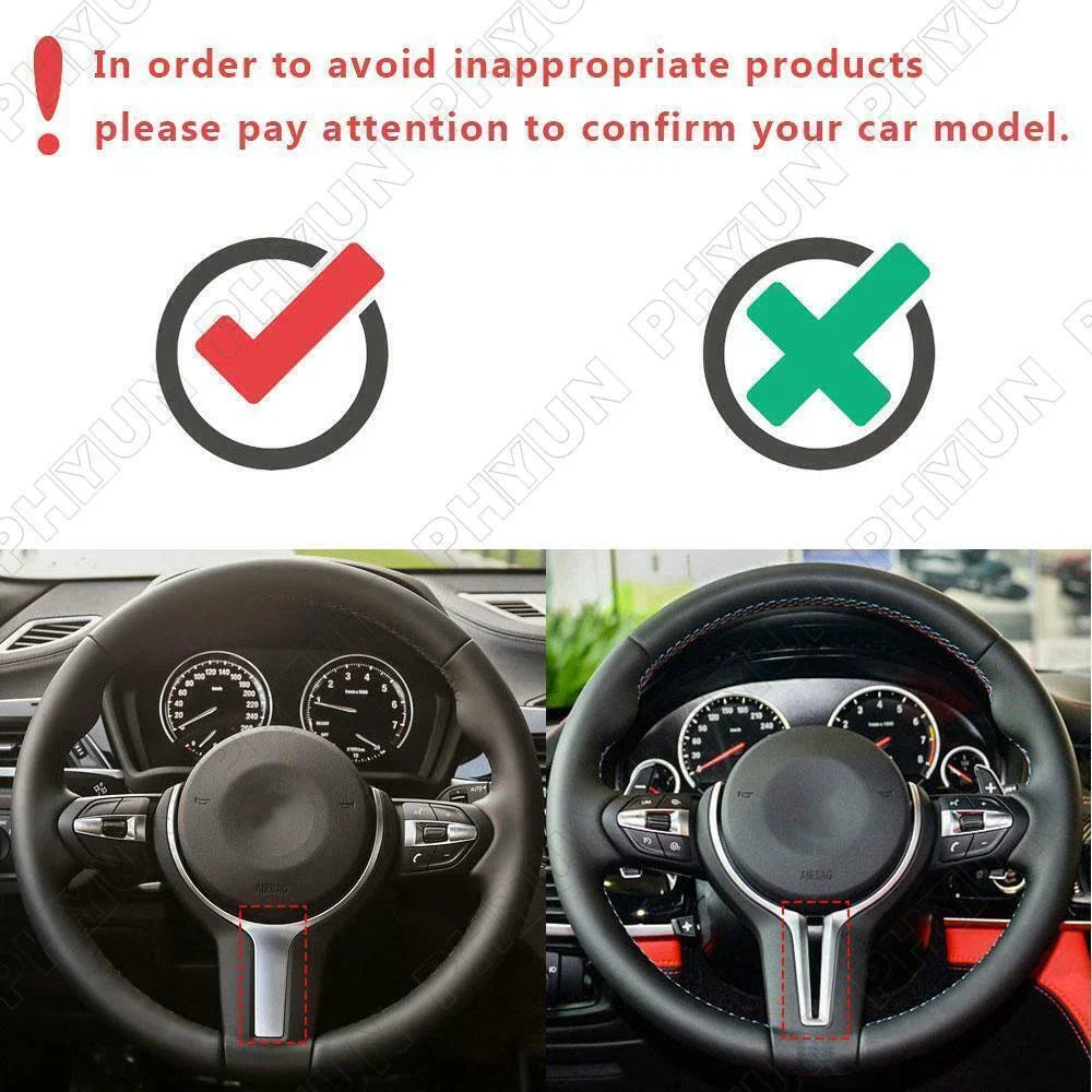 Carbon Fiber Look Steering Wheel Trim for BMW M-Sport F10 F06 F12 F13 F32 F33 (2011-2019)