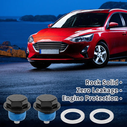 Set of 2 M18x1.5 Aluminum Oil Drain Plug with Gasket for Car Motorcycle