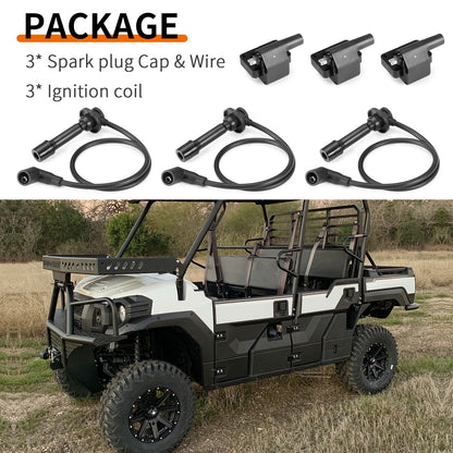 Ignition Coil Spark Plug Cap Wire for Kawasaki Mule PRO-FX (2015–2023)