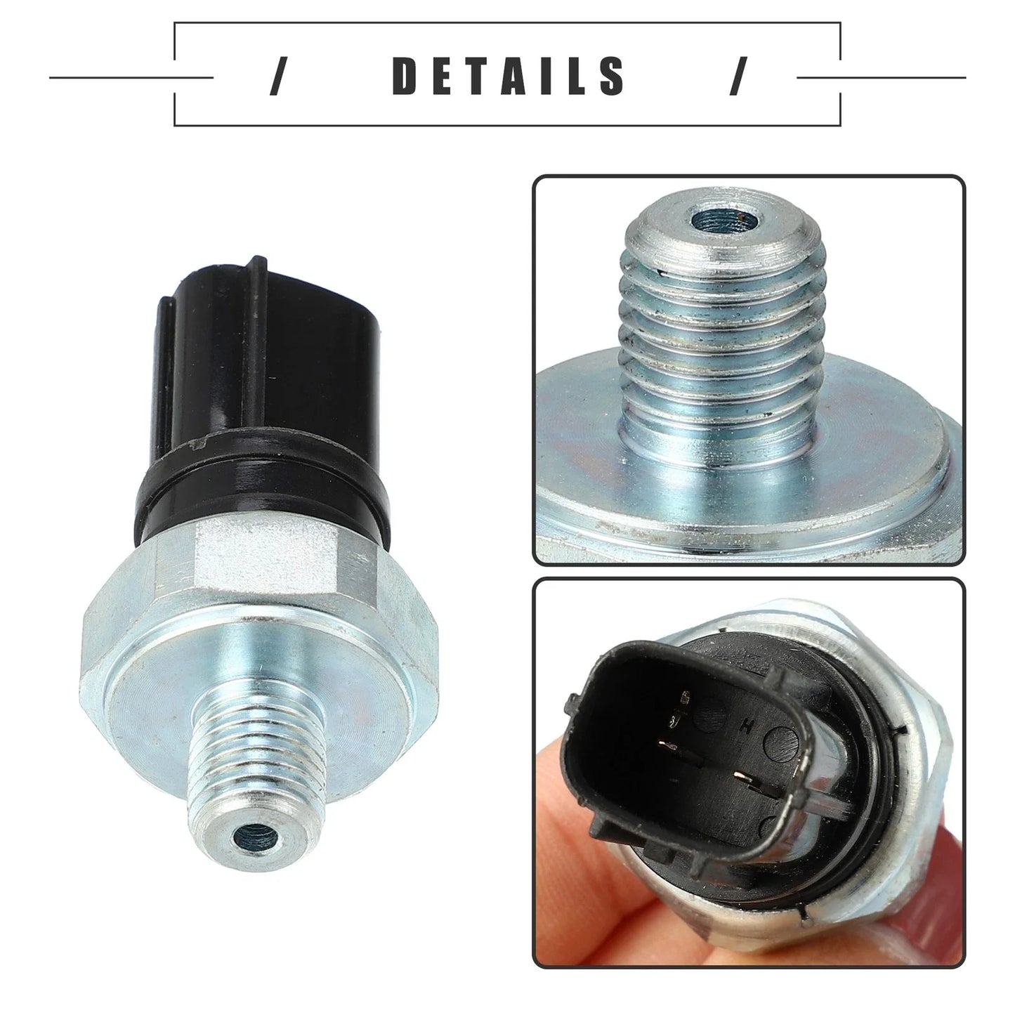 Engine Oil Pressure Sensor for Honda Civic (2006-2011) Black Silver Tone
