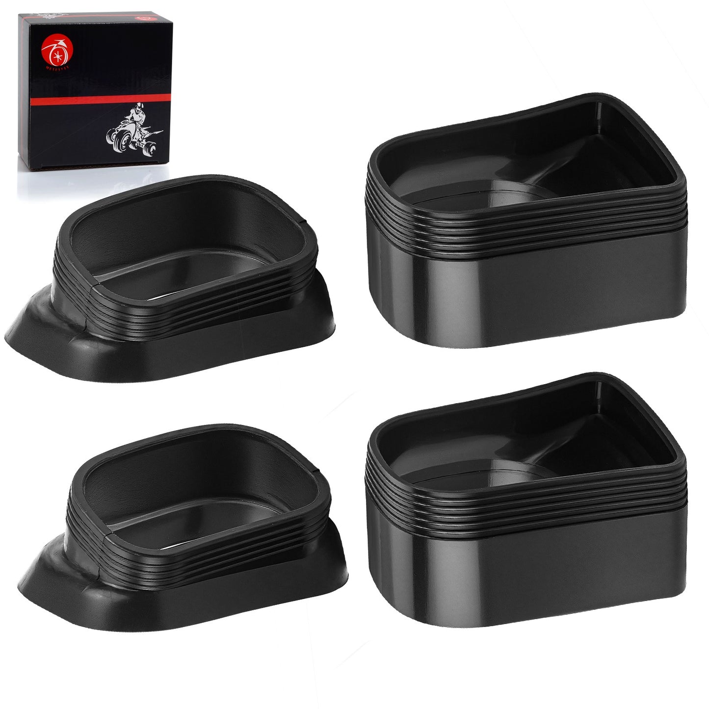Set of 2 Rubber Intake Ducts for Suzuki GSXR 600/750 (1996–2000)