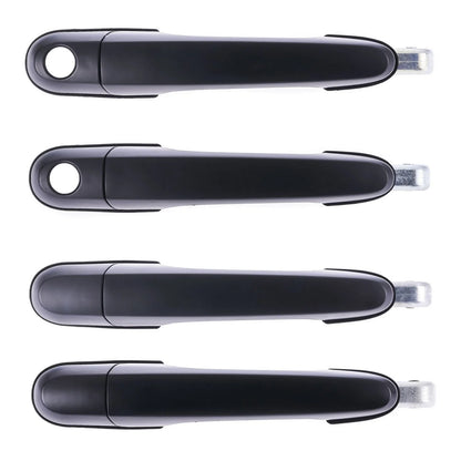 4 x Front Rear Outer Door Handles Black for Hyundai Tucson (2004–2010)