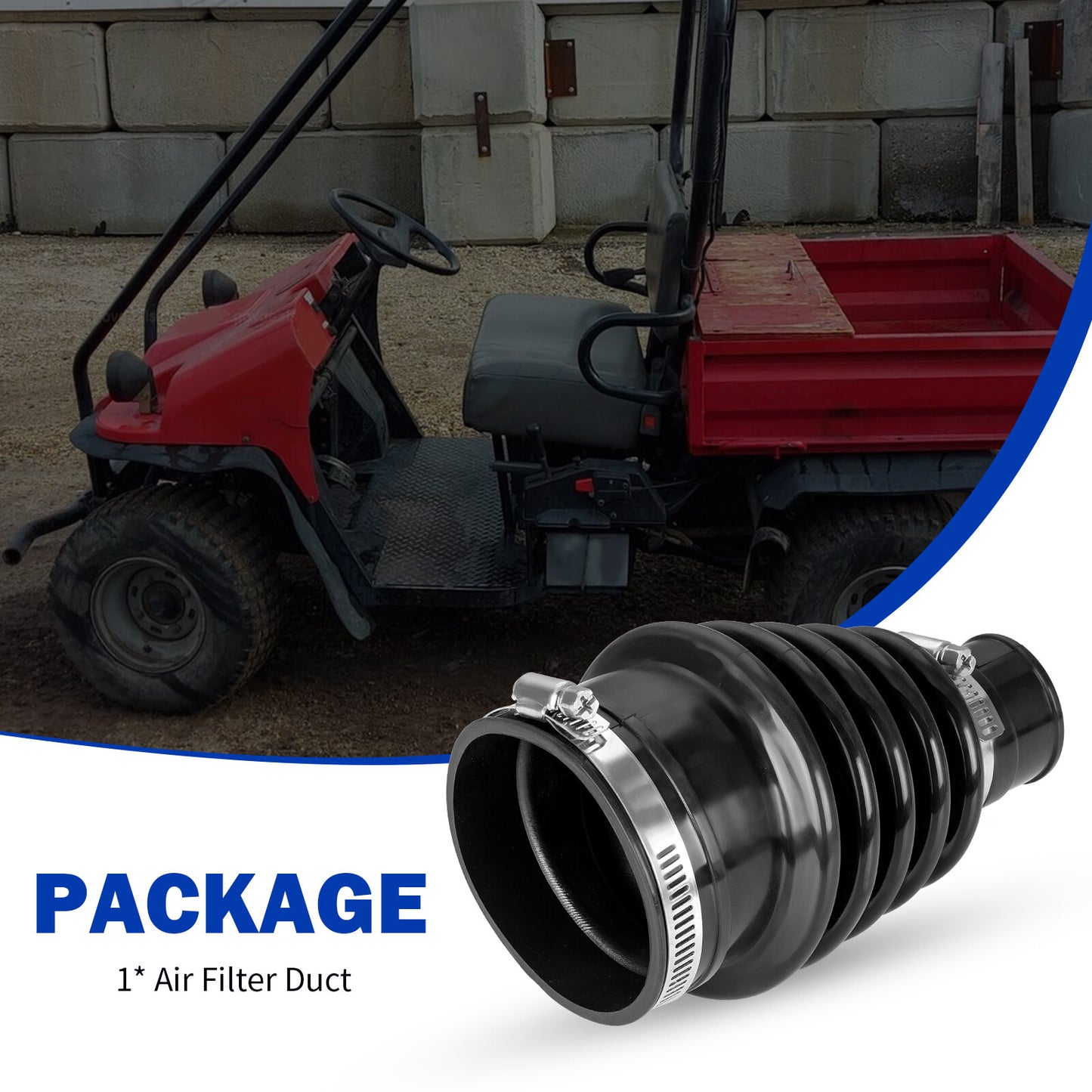 Air Filter Duct with Clamp for Kawasaki Mule 500 520 550 (1991–2004)