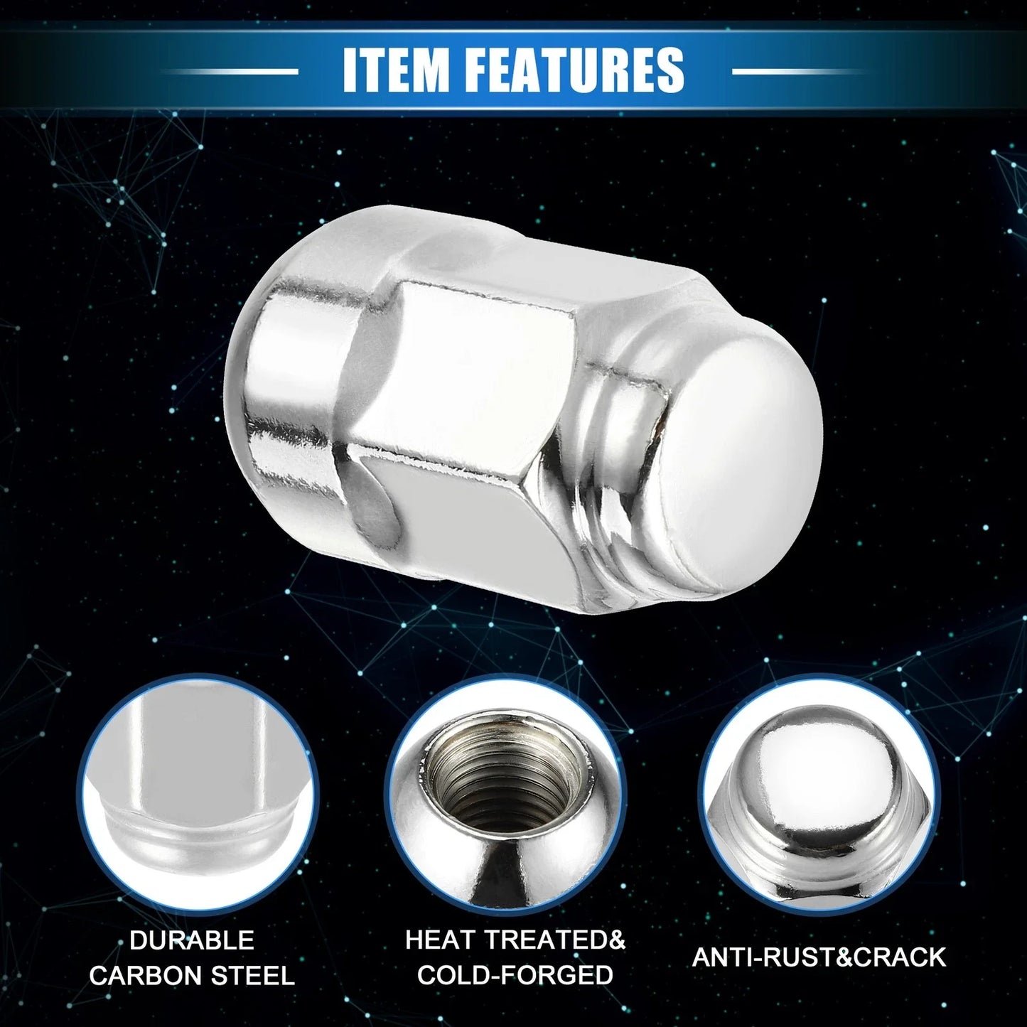 10 x Wheel Lug Nuts for Honda CR-V M12x1.5 Durable Tire Accessories