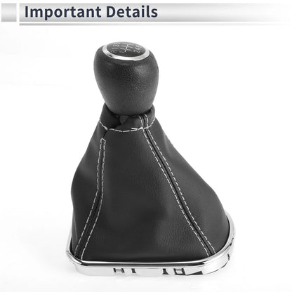 6 Speed Gear Shift Knob with Cover for Chevrolet Cruze (2010–2015) Faux Leather