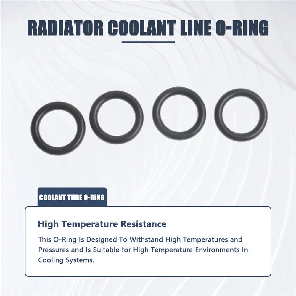 4 x Car Coolant Line O-Rings for Chrysler 300, Dodge Durango, Charger, Challenger