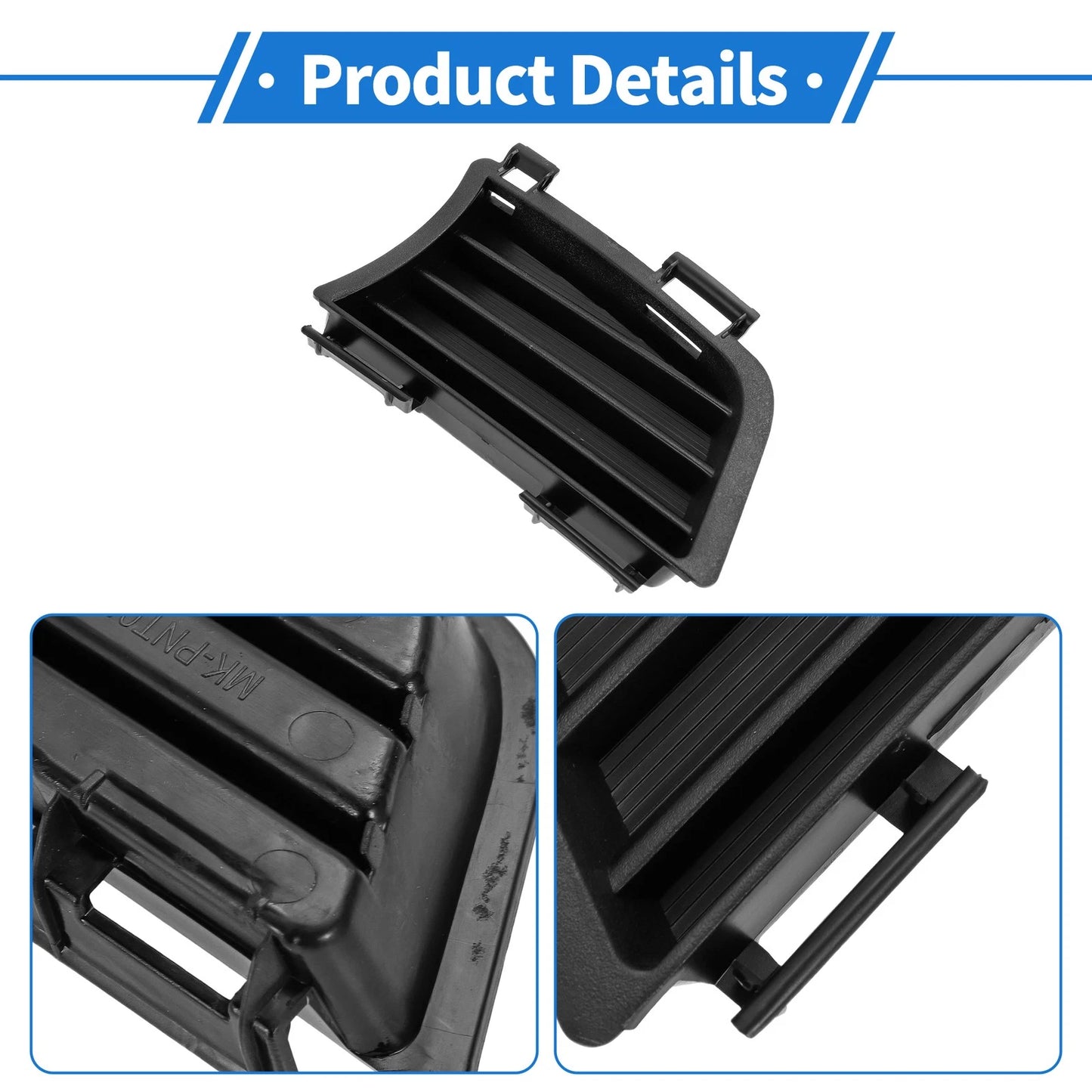 Set of 2 Front Bumper Fog Light Covers No.88974247 for Pontiac Vibe (2005–2008) Black ABS