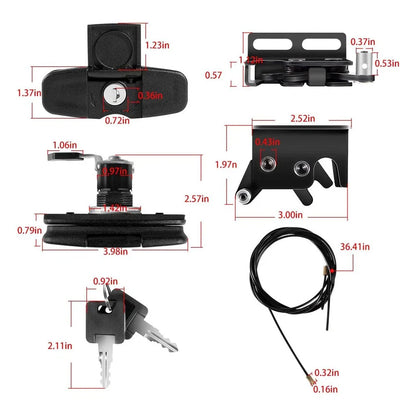 Twist Handle Kit Latches for Leer Truck Caps 100XQ, 100XL, 100XR, TSC700