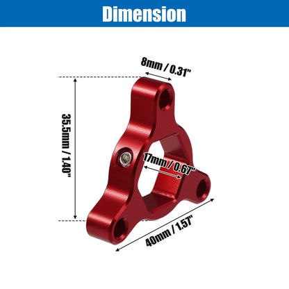 2X 17mm Fork Preload Adjusters for Motorcycle (Aluminum Alloy, Red)