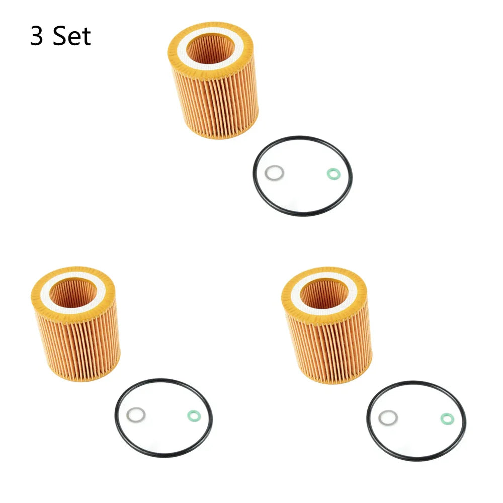 3 x Oil Filter 11427566327 for BMW M3 M4 X1 X3 X4 X5 X6 Z4 128i 328i (2012-2020)