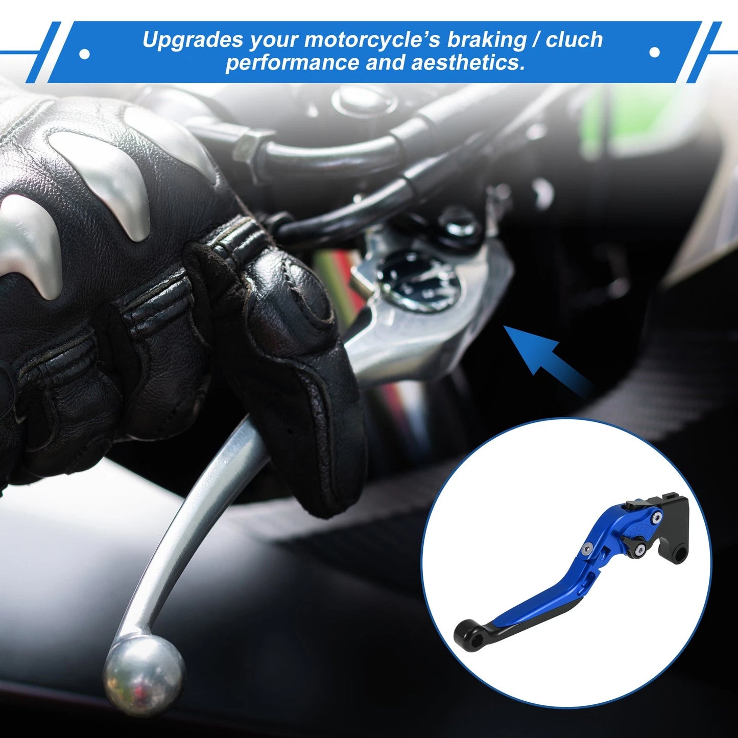 Adjustable Brake Clutch Levers for Yamaha YZF R1 (2002–2003) Blue Black