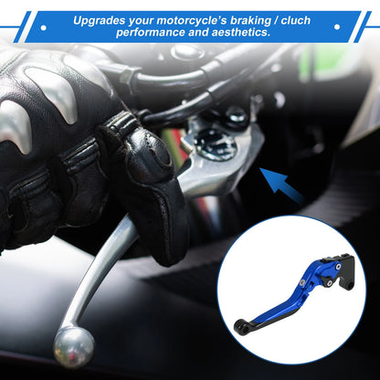 Adjustable Brake Clutch Levers for Yamaha YZF R1 (2002–2003) Blue Black