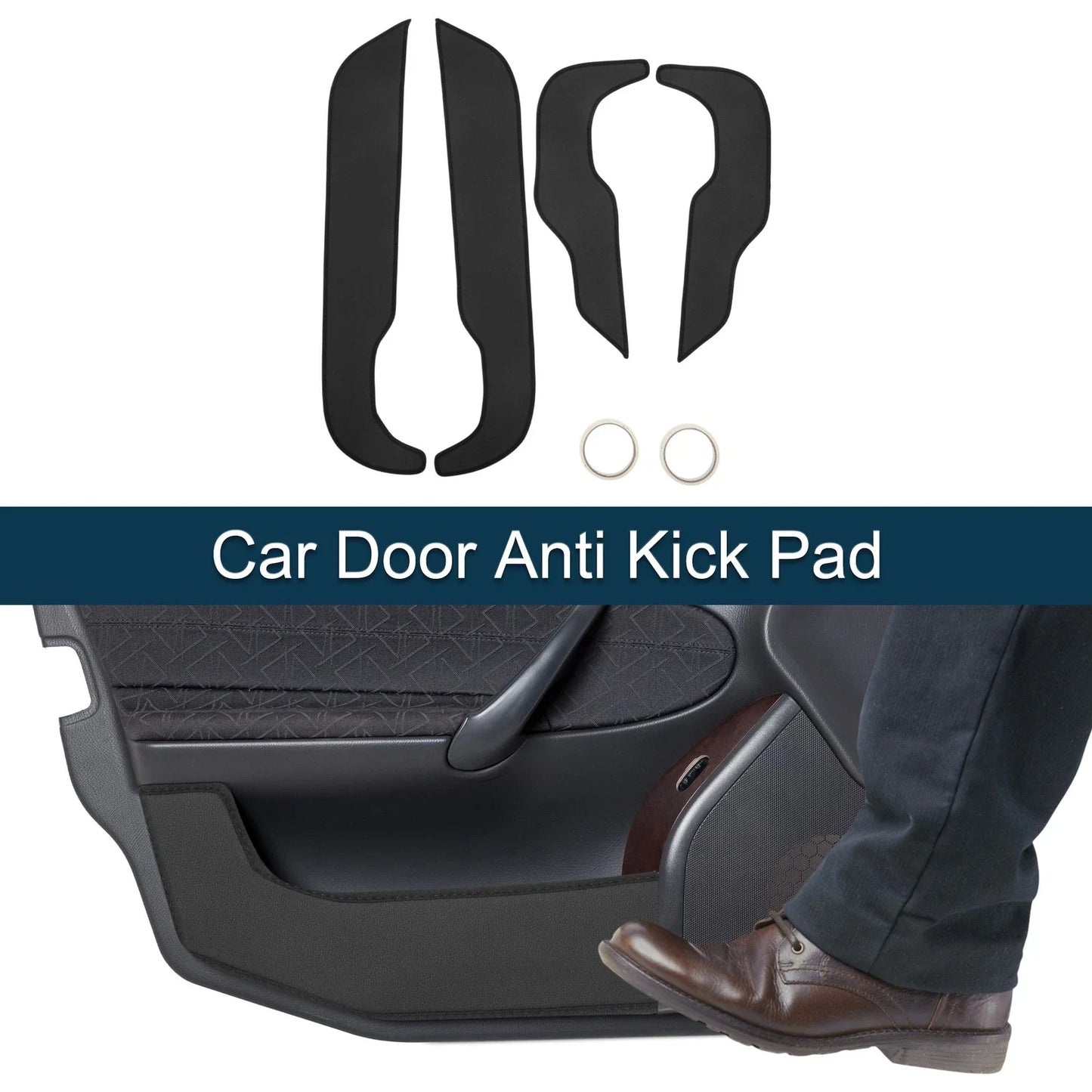 Car Door Anti Kick Pad Sticker Protector for Honda CRV (2017-2020) Black 1 Set