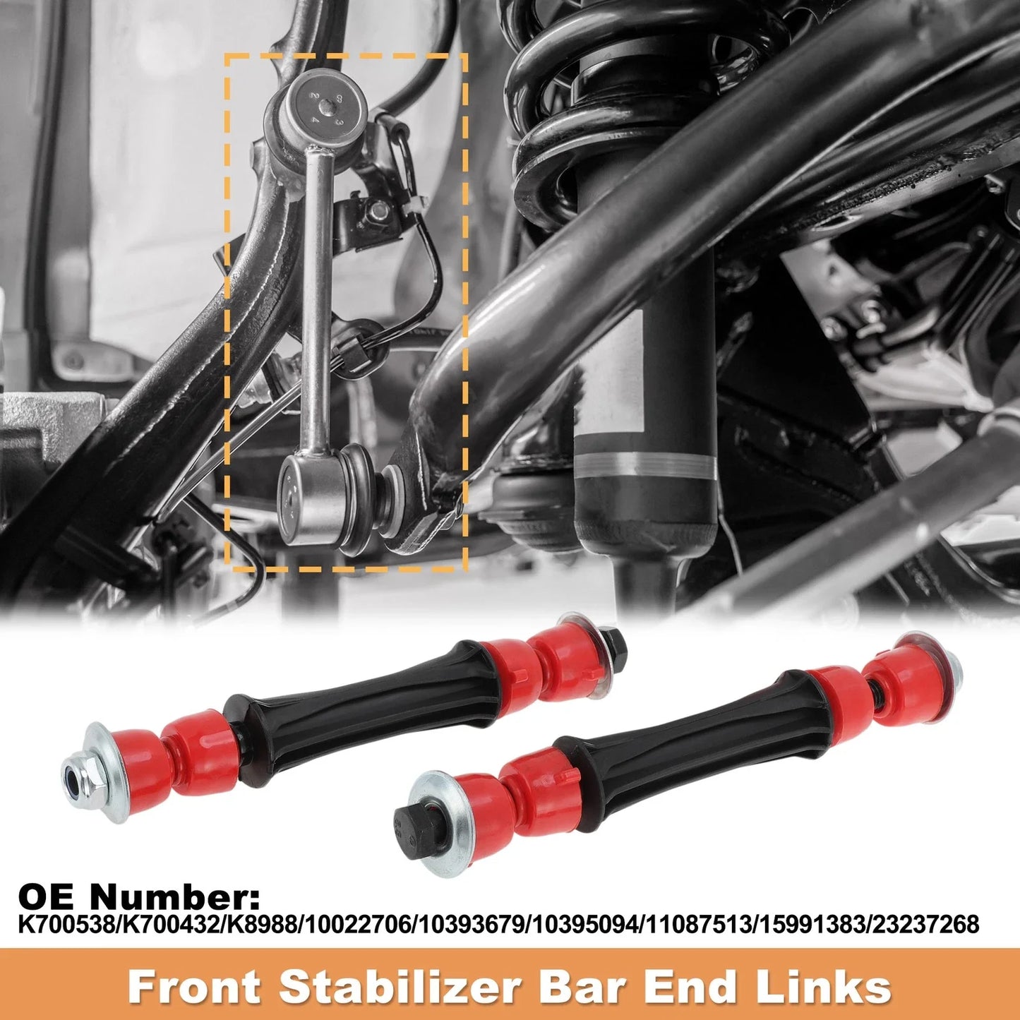 2 x Front Sway Bar Links for Cadillac Escalade, Chevy Silverado (2007-2014)