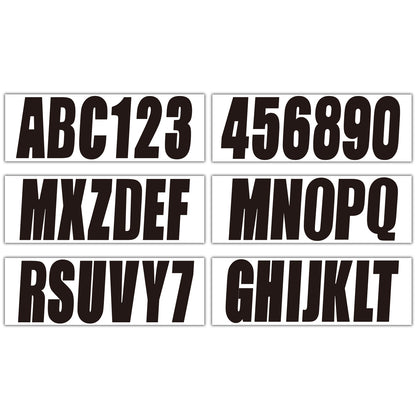 Set of 4 Custom Boat Registration Numbers Decals A-Z & 0-9