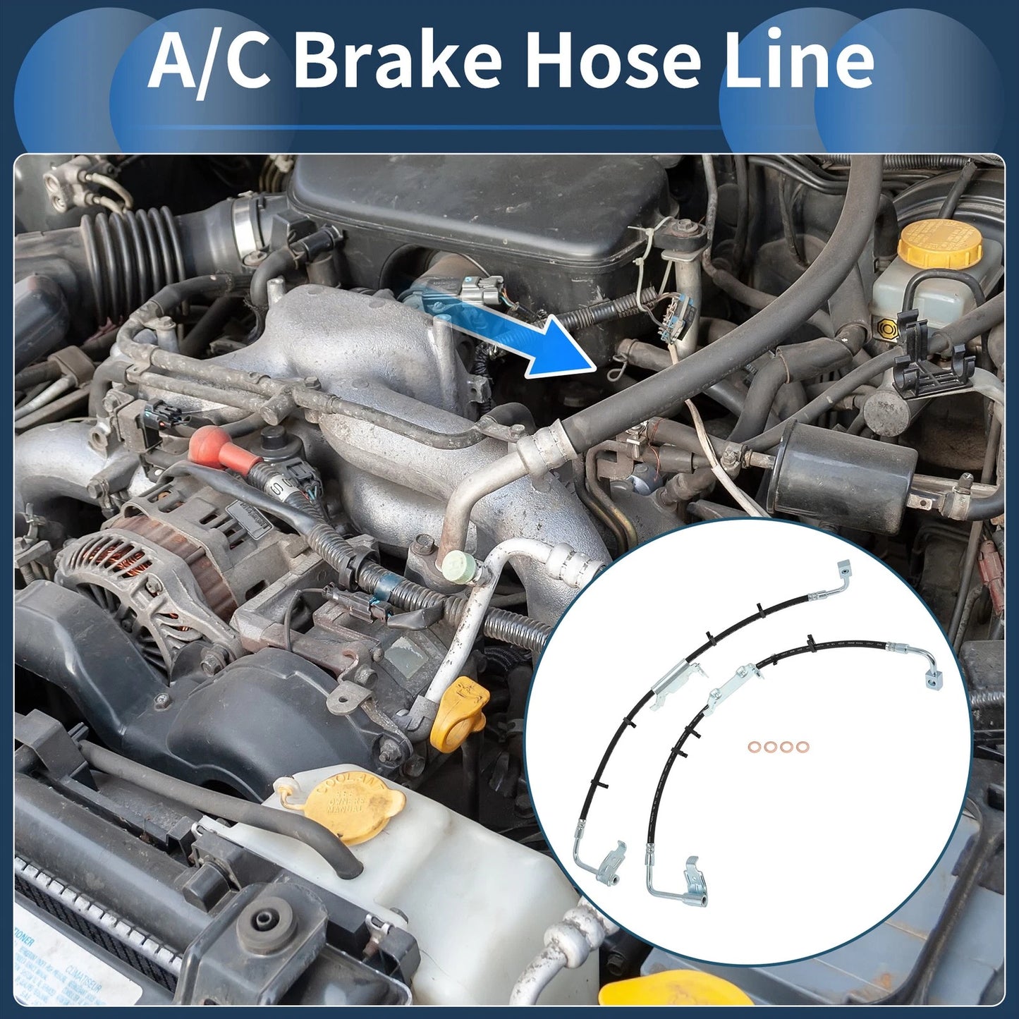A/C Discharge Line Hose for Jeep Wrangler V6 3.6L/3.8L (2011–2017) No.H621749