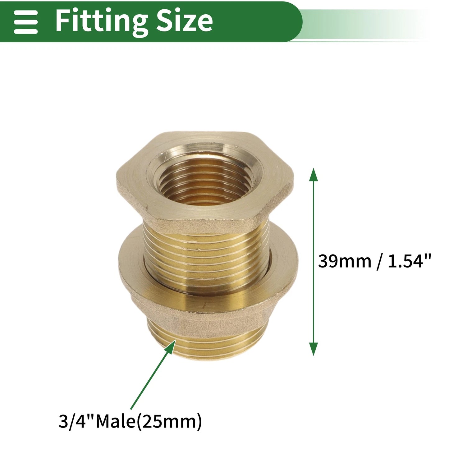 3/4" Male External Thread Connector Pipe Fittings with Thick Silicone Pad