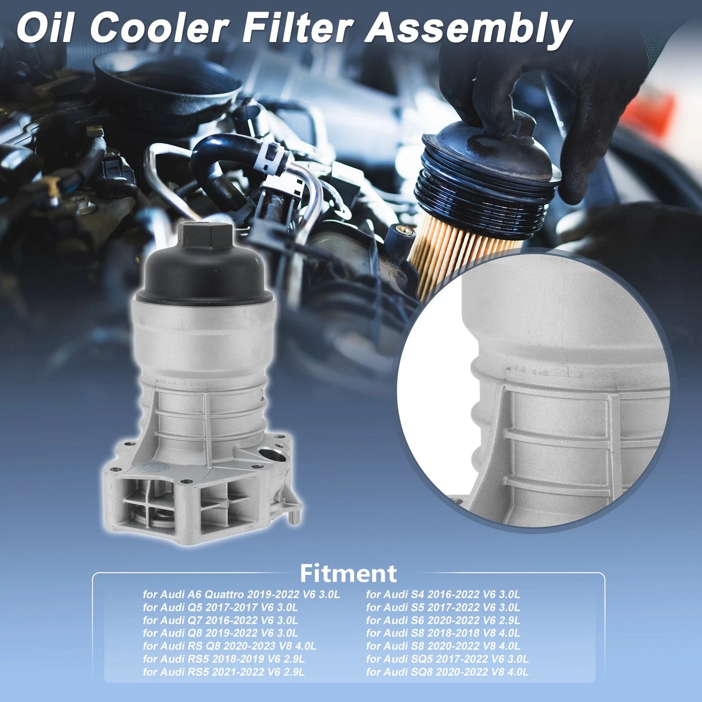 Set of 1 Engine Oil Filter Housing for Audi A6 Quattro (2019–2022) No. 06M115401E