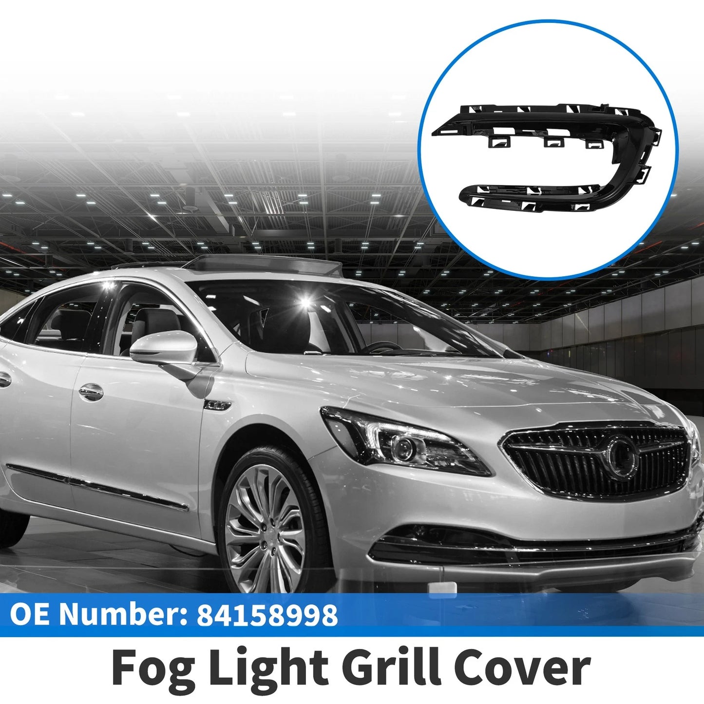 1 Pc Fog Light Grill for Buick Lacrosse (2019) No. 84158998 Black