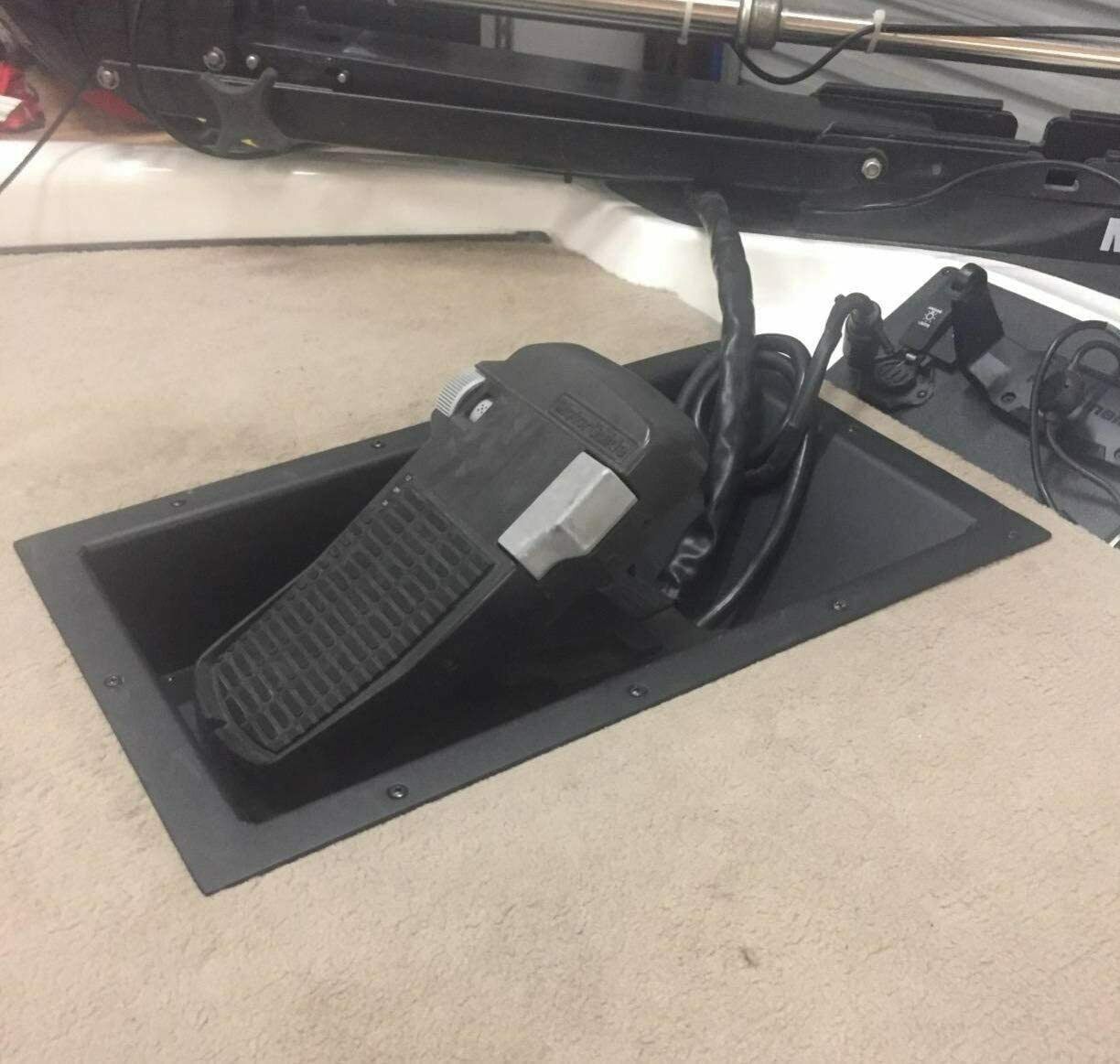 Aluminum Alloy Weld Recessed Trolling Motor Pedal Tray for Minn Kota (100RTMP)