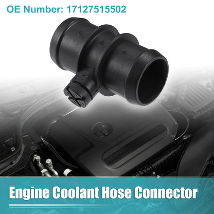 Engine Coolant Hose Connector for BMW MINI Cooper (2002–2008) No. 17127515502 Black