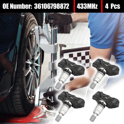 4pcs 433MHz Tire Pressure Monitor Sensor for BMW 335i 328i 435i