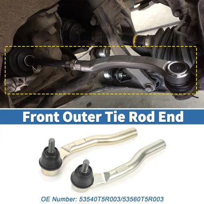 2 x Front Outer Tie Rod Ends for Honda Fit (2015-2020)