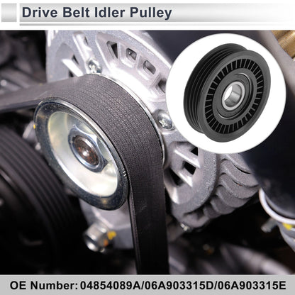 Drive Belt Idler Pulley Serpentine for Audi A3 (2006–2013) 04854089A