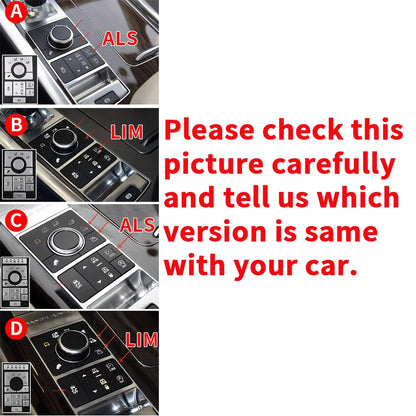 Middle Console Button Switch Sticker Silver for Range Rover L405 (2013–2017)
