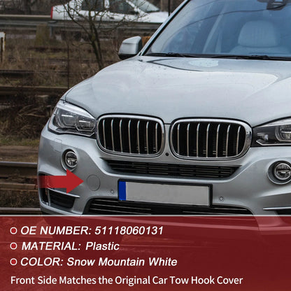 Tow Hook Cover for BMW X5 (2014-2018) White 1 Pcs