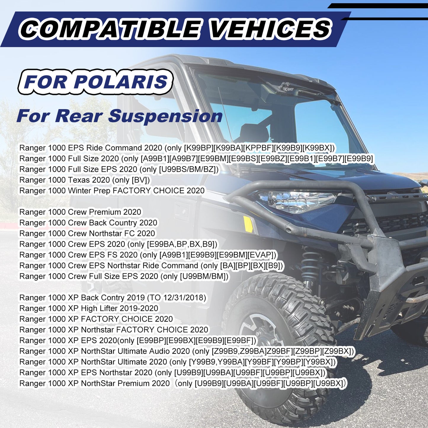 Rear Suspension Stabilizer Bar for Polaris Ranger 1000 XP (2019–2020)