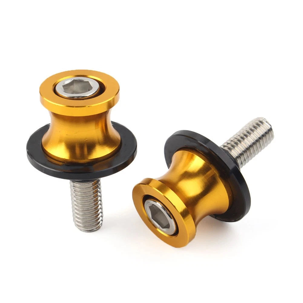 Set of 2 Swingarm Spools Slider Stand Screws 8MM for Kawasaki ZX6R (2012–2021) Gold CNC