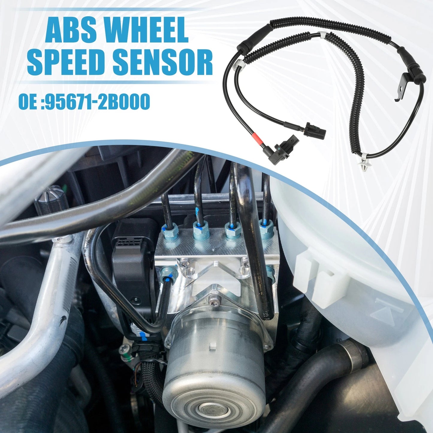 Front Right ABS Wheel Speed Sensor No. 95671-2B000 for Hyundai Santa Fe (2007–2009)